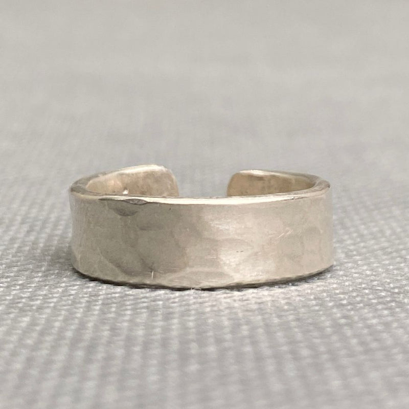 Anillo Plata Martillado Hombre