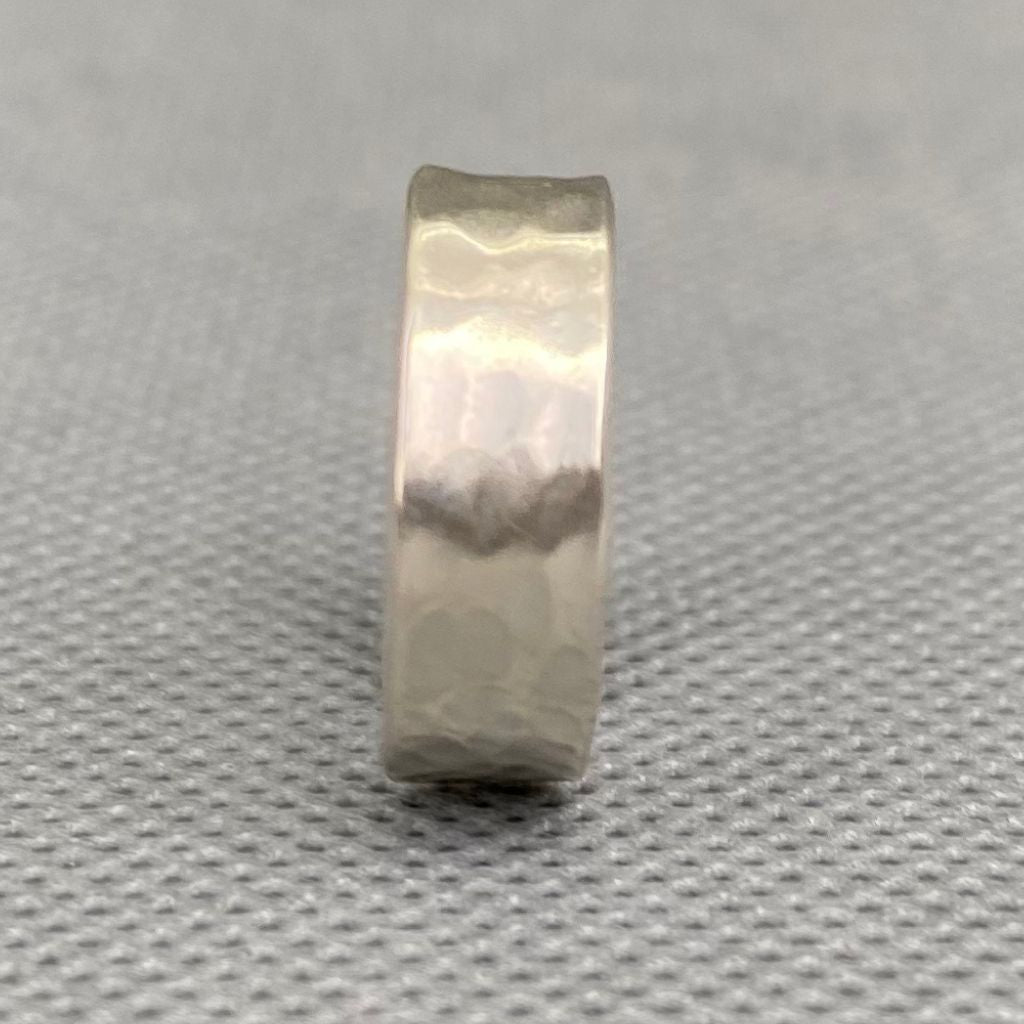 Anillo Plata Martillado Hombre