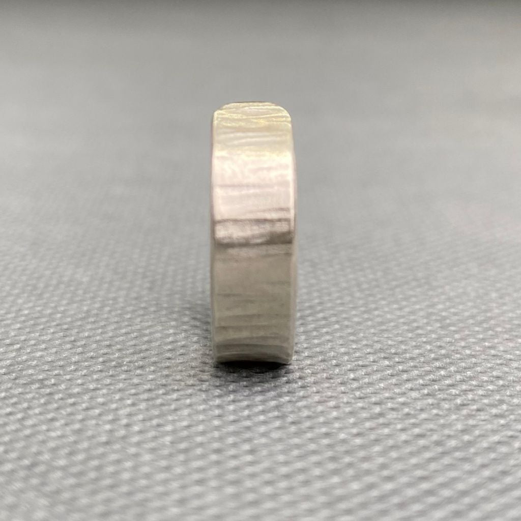 Anillo Plata Rayado Hombre