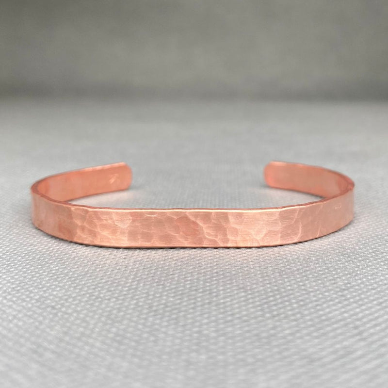 Pulsera Cobre Martillada Hombre