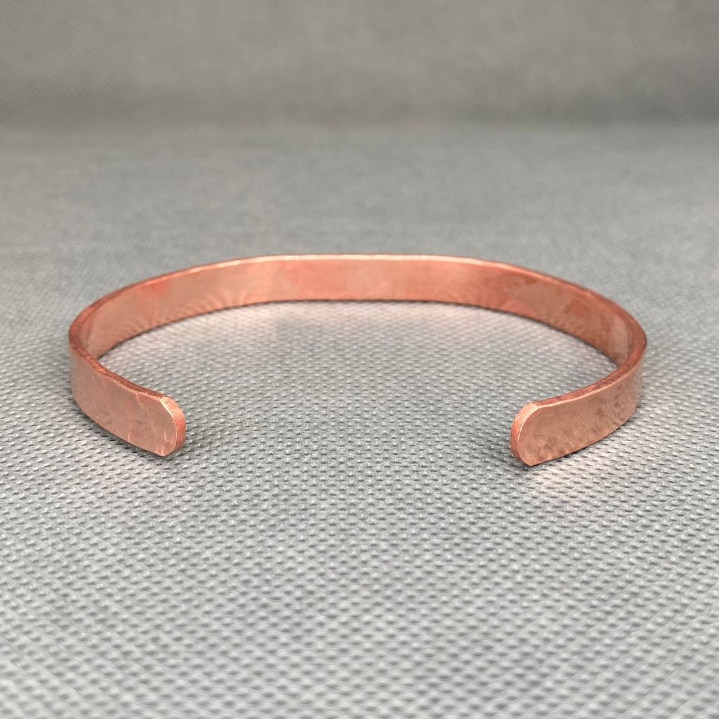 Pulsera Cobre Martillada Hombre