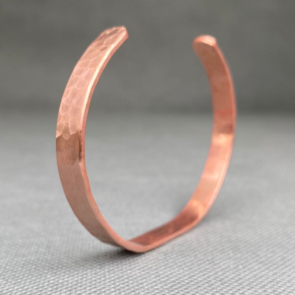 Pulsera Cobre Martillada Hombre