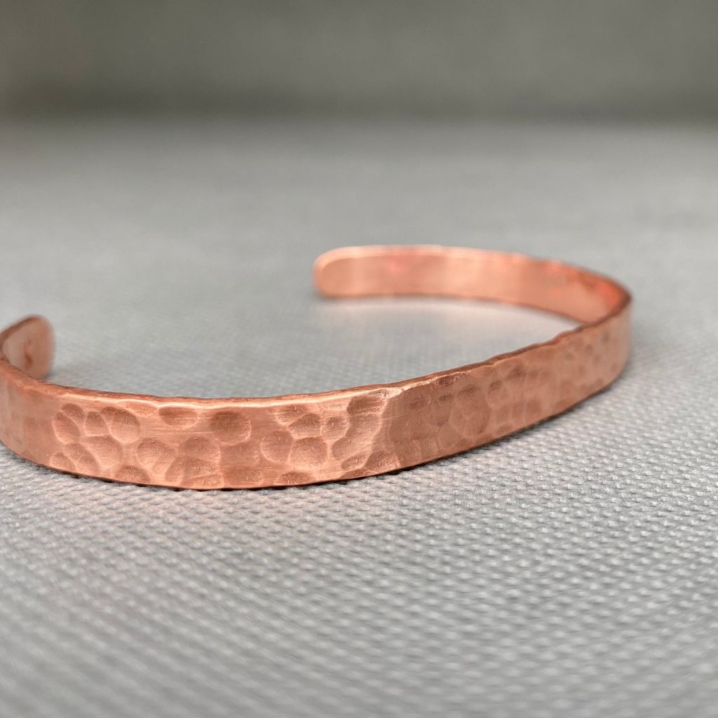 Pulsera Cobre Martillada Hombre