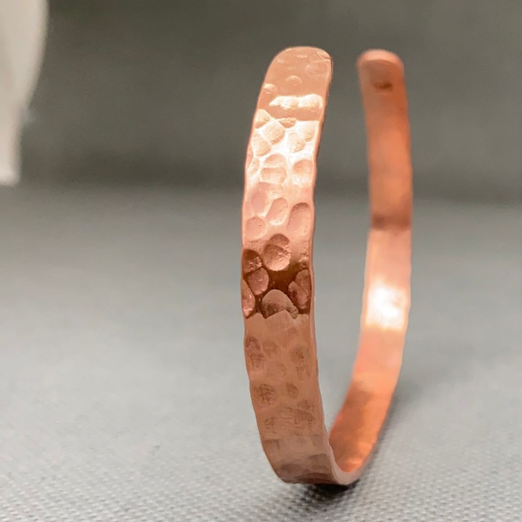 Pulsera Cobre Martillada Hombre