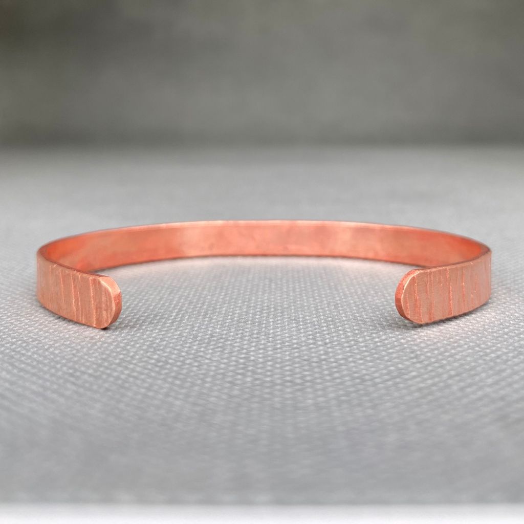 Pulsera Cobre Rayada Hombre