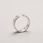 Anillo Plata Martillado Hombre